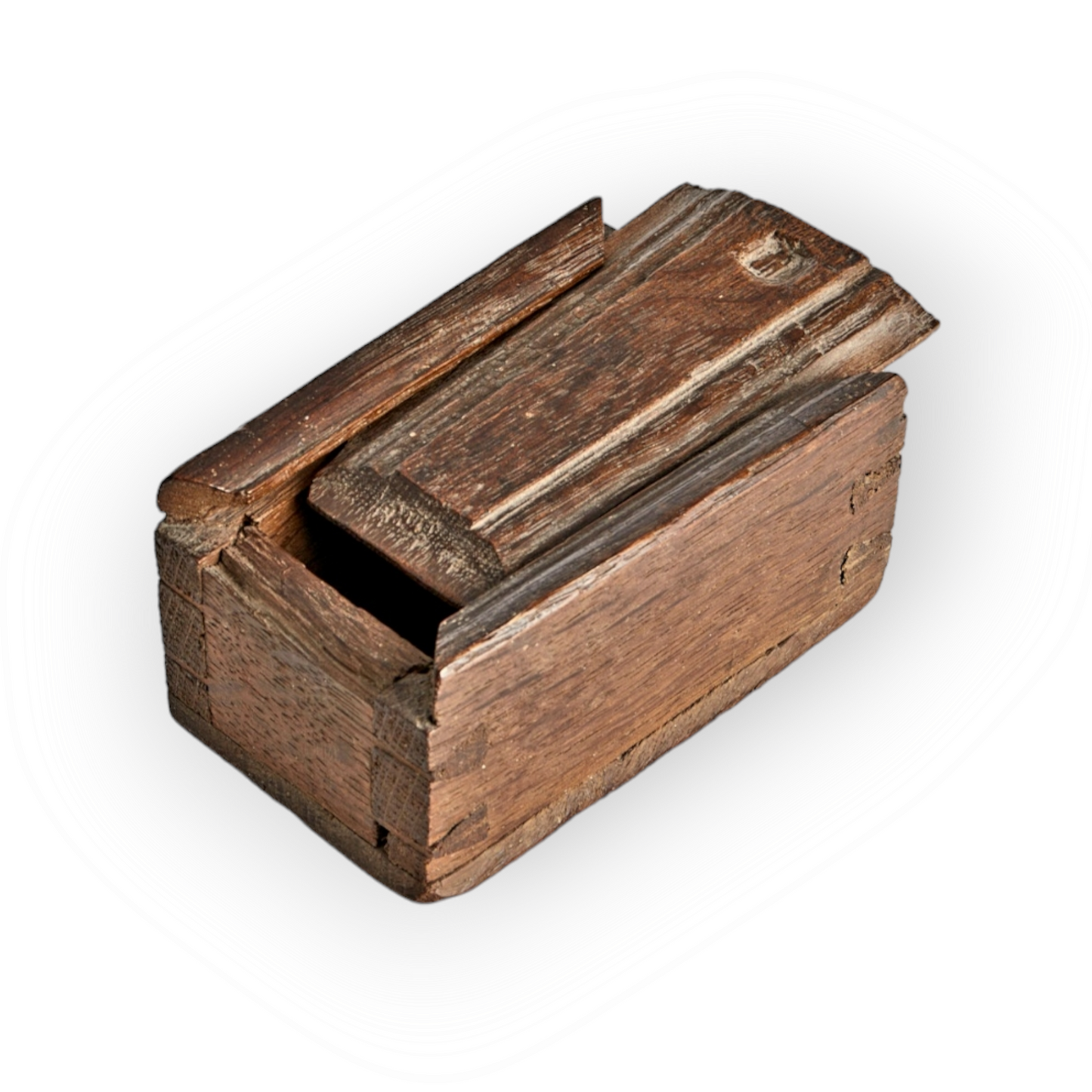Diminutive Early 18thC Antique Oak Tinder Box