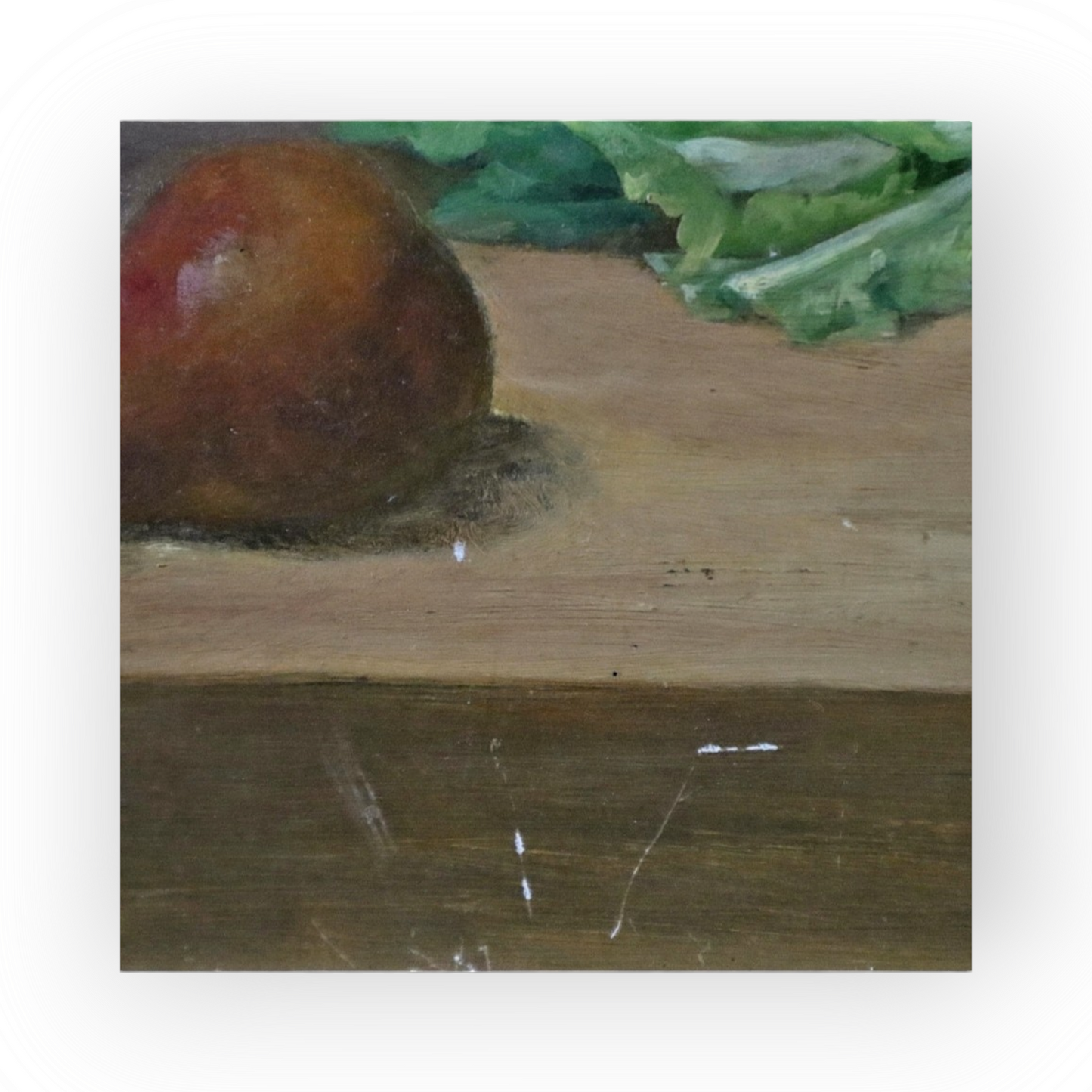 Stolen from our shop! 19th Century Flemish School Antique Still Life Oil Painting With Fruit, Vegetables, 16thC Raeren Stoneware Jug and Delftware Plate