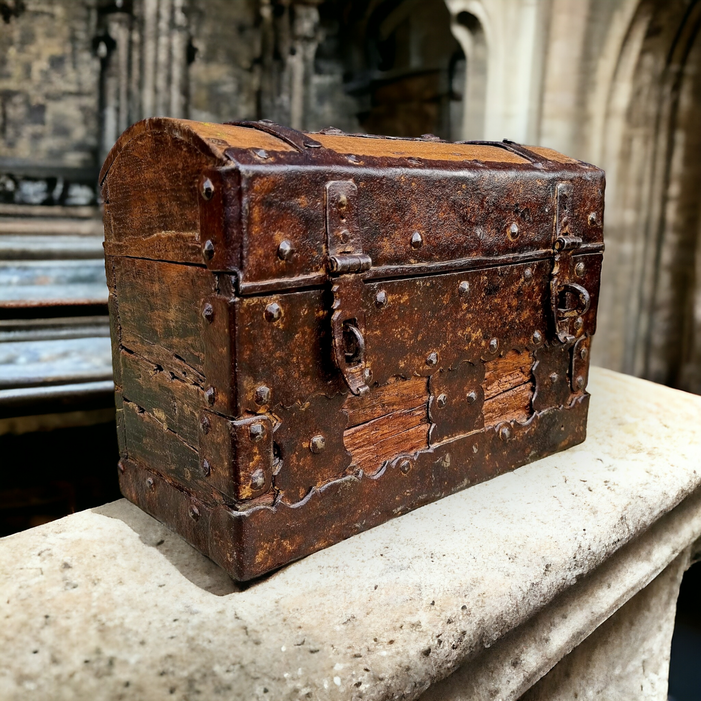 16th Century Antique Alms / Offertory Box / Poor Box / Mite Box