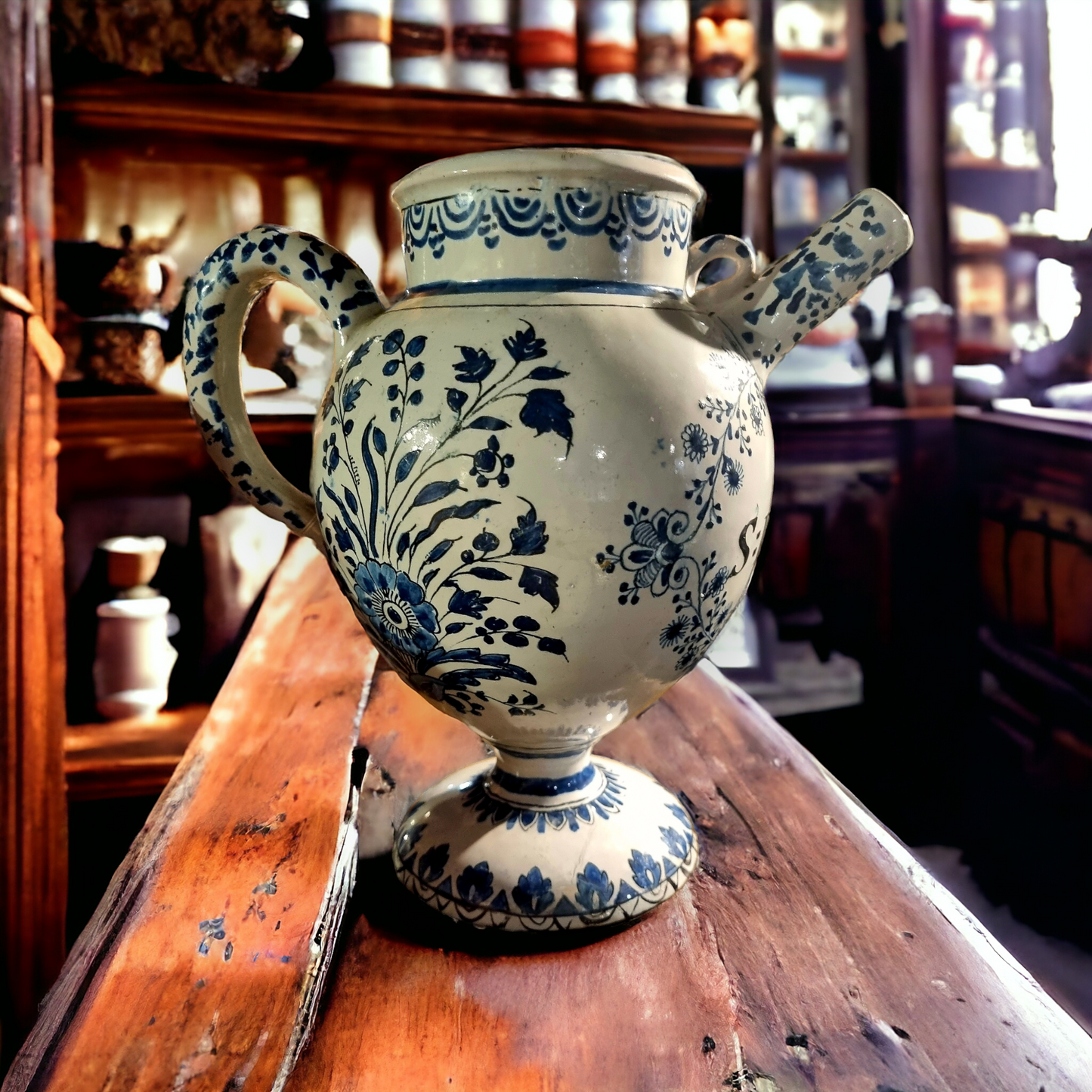 18th Century Dutch Antique Delftware Apothecary's Wet Drug Jar