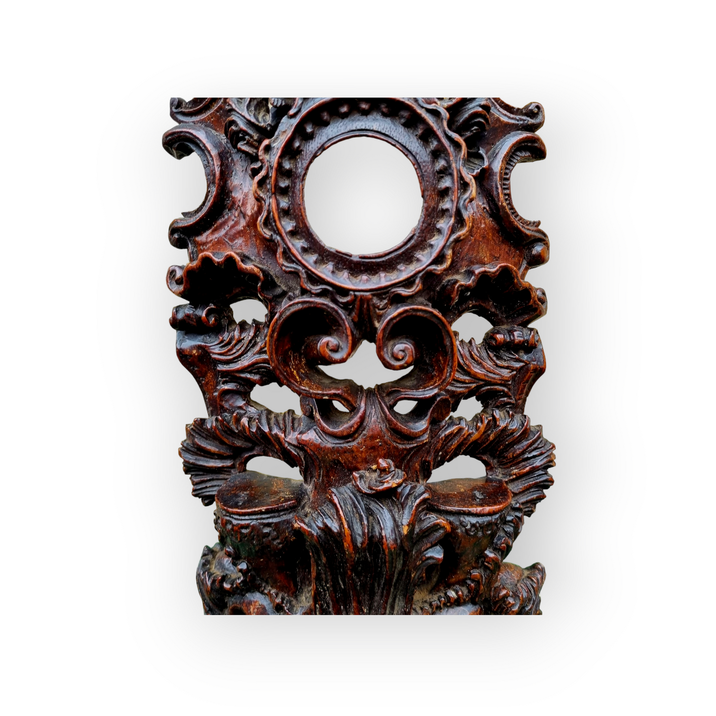 A Superb Mid-18th Century Rococo Period Antique Treen Pocket Watch Stand, circa 1740