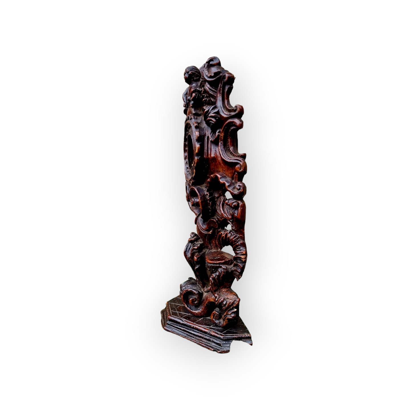 A Superb Mid-18th Century Rococo Period Antique Treen Pocket Watch Stand, circa 1740