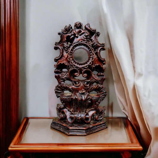 A Superb Mid-18th Century Rococo Period Antique Treen Pocket Watch Stand, circa 1740