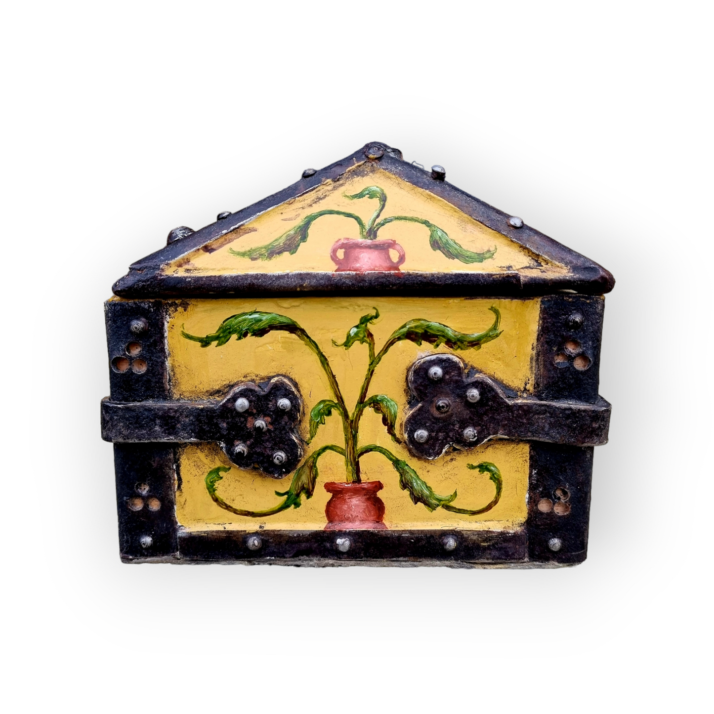 Early 16th Century Continental Antique Iron-Bound Table Top Box or Casket