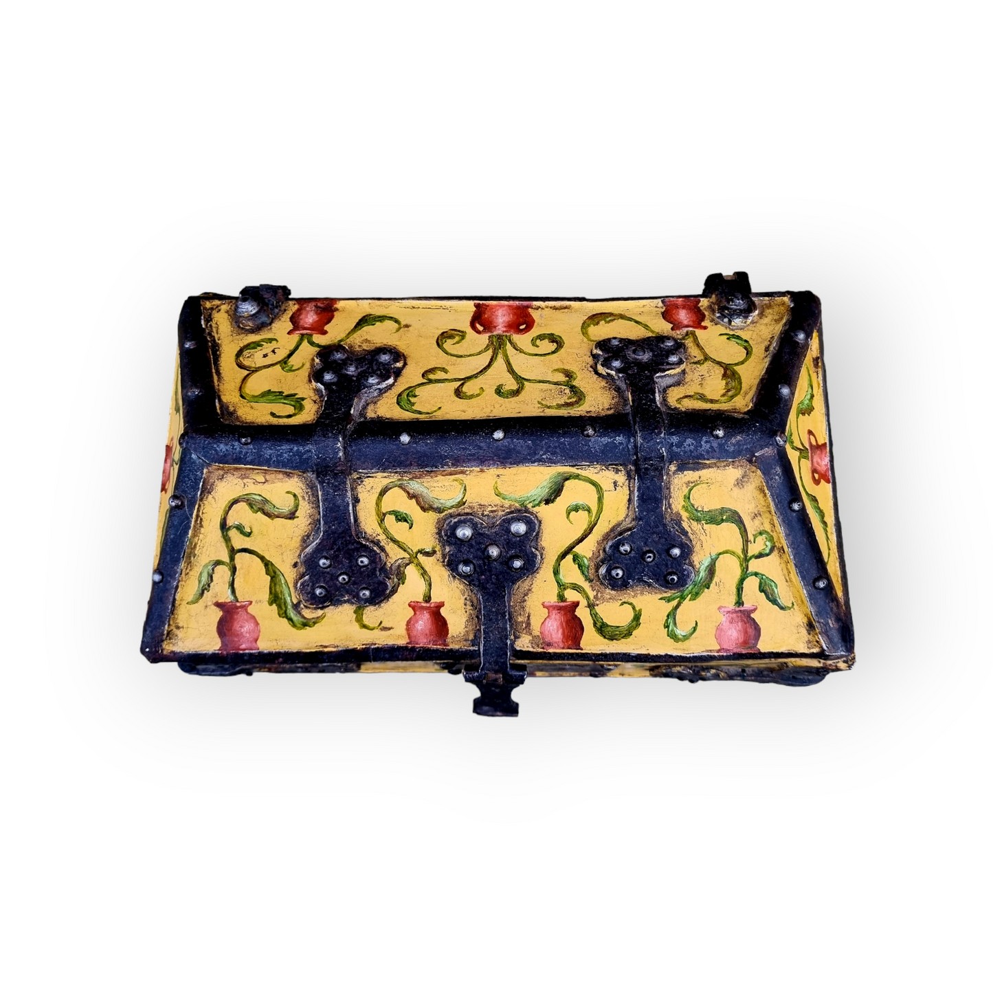 Early 16th Century Continental Antique Iron-Bound Table Top Box or Casket