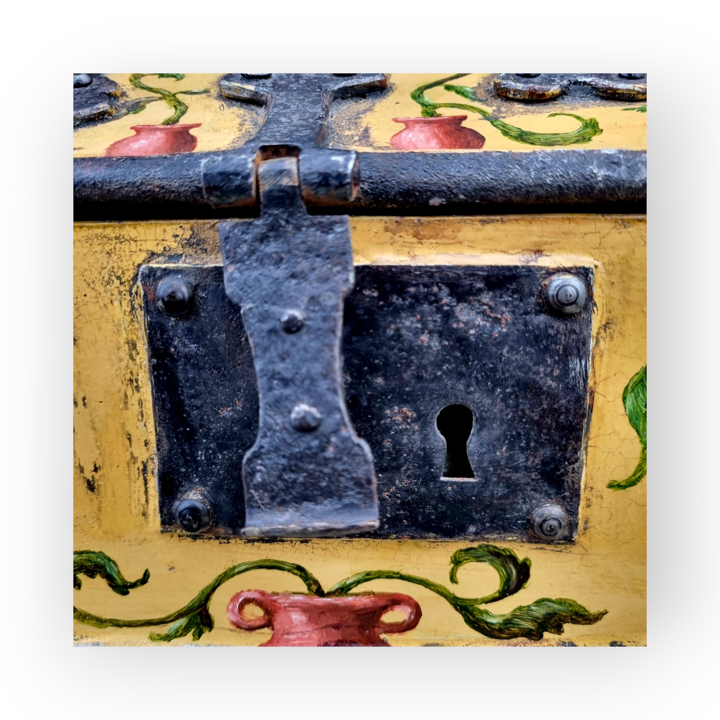 Early 16th Century Continental Antique Iron-Bound Table Top Box or Casket