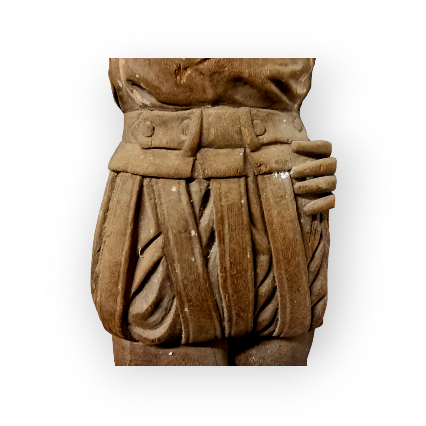 Large 16th Century Flemish Antique Carved Oak Architectural Fragment Depicting A Male Figure