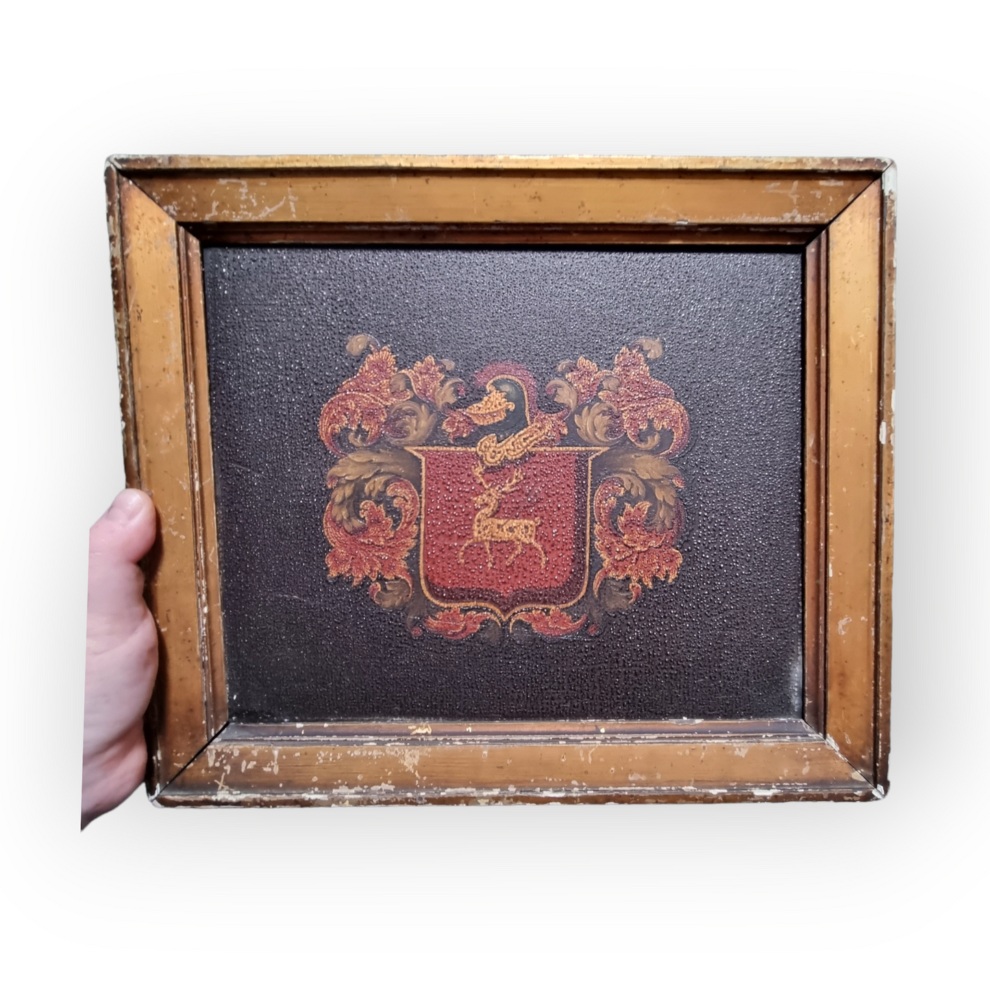 Early 19th Century Heraldic Antique  Coaching Panel