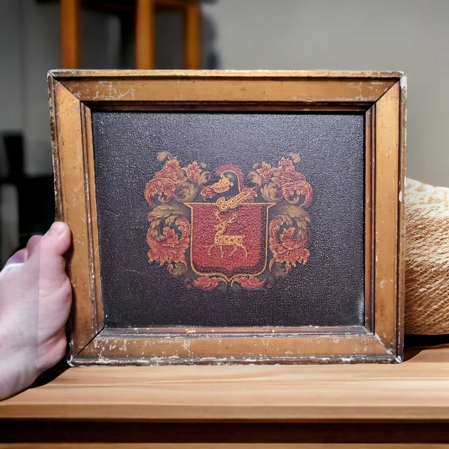Early 19th Century Heraldic Antique Coaching Panel