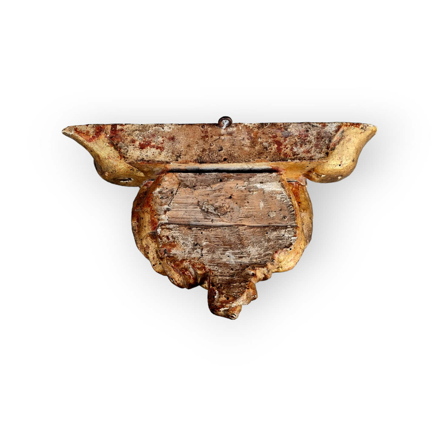 Large 18th Century Baroque Period Antique Carved Wooden Cherub Head