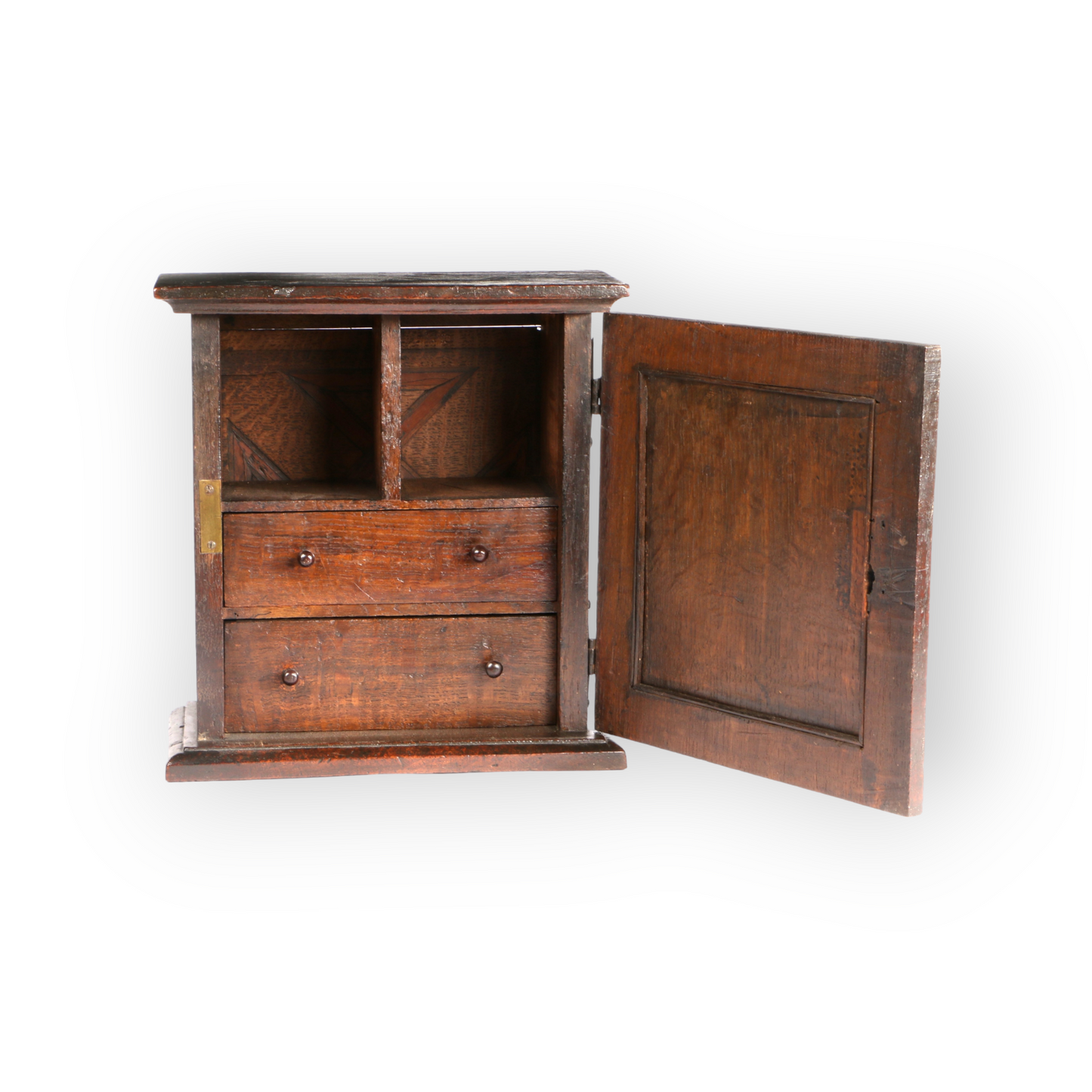 17th-Century Charles II Period Engish Antique Oak Spice Cupboard, circa 1670