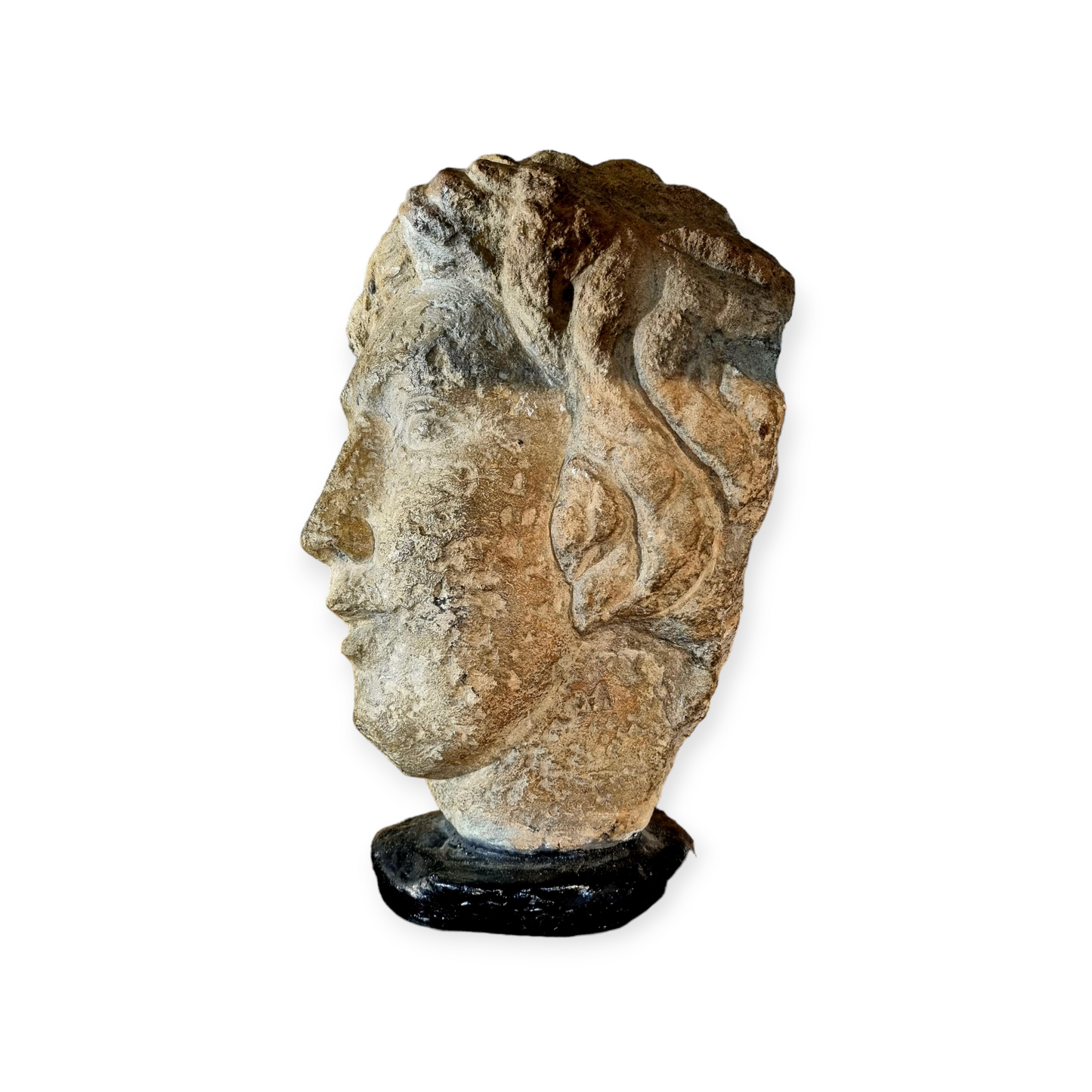 Roman Antiquity - 2nd Century AD - A Life-Size Roman Antique Carved Stone Head of a Male