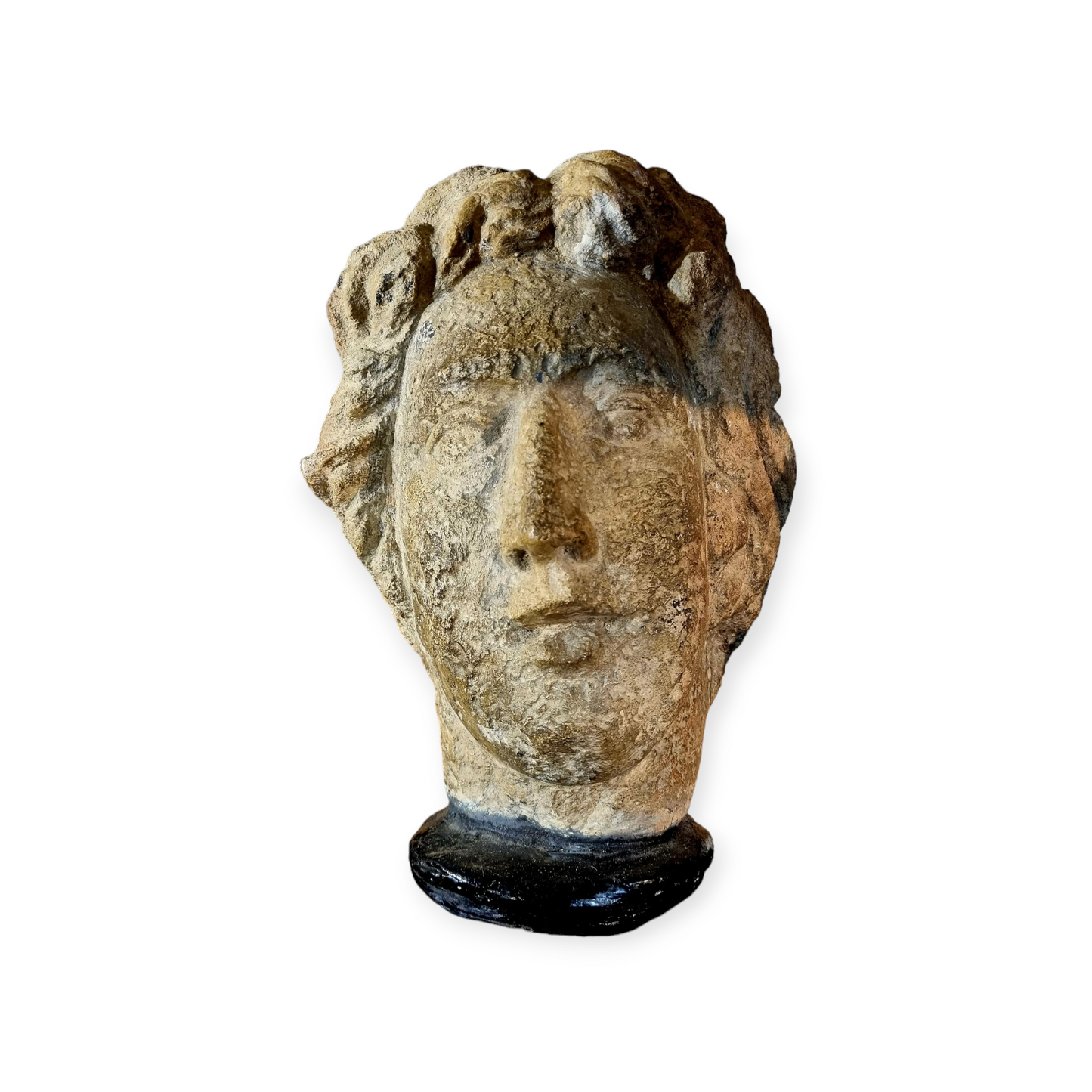 Roman Antiquity - 2nd Century AD - A Life-Size Roman Antique Carved Stone Head of a Male