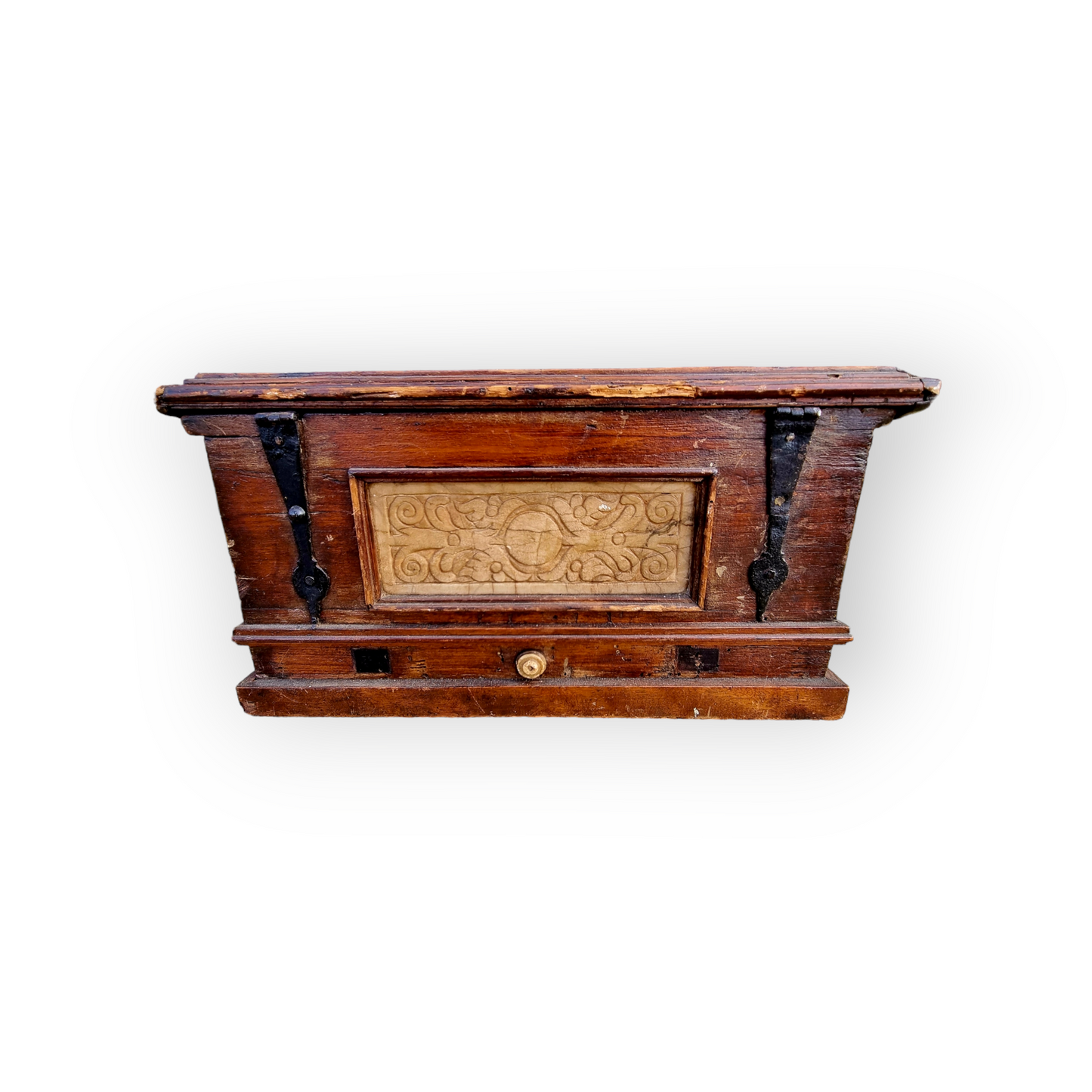 Early 17th Century Flemish Antique Carved Malines Alabaster Table Box or Casket, Circa 1600