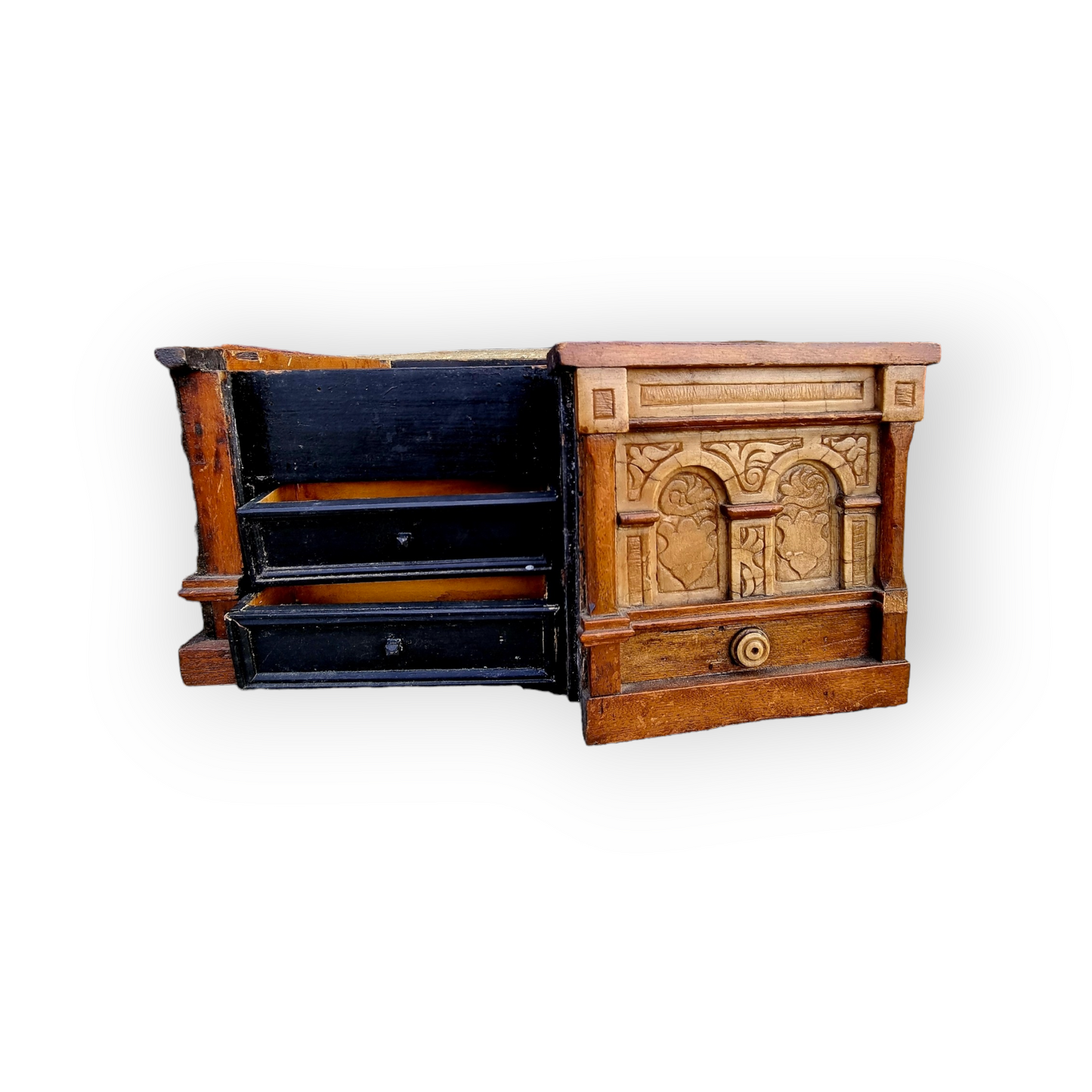 Early 17th Century Flemish Antique Carved Malines Alabaster Table Box or Casket, Circa 1600