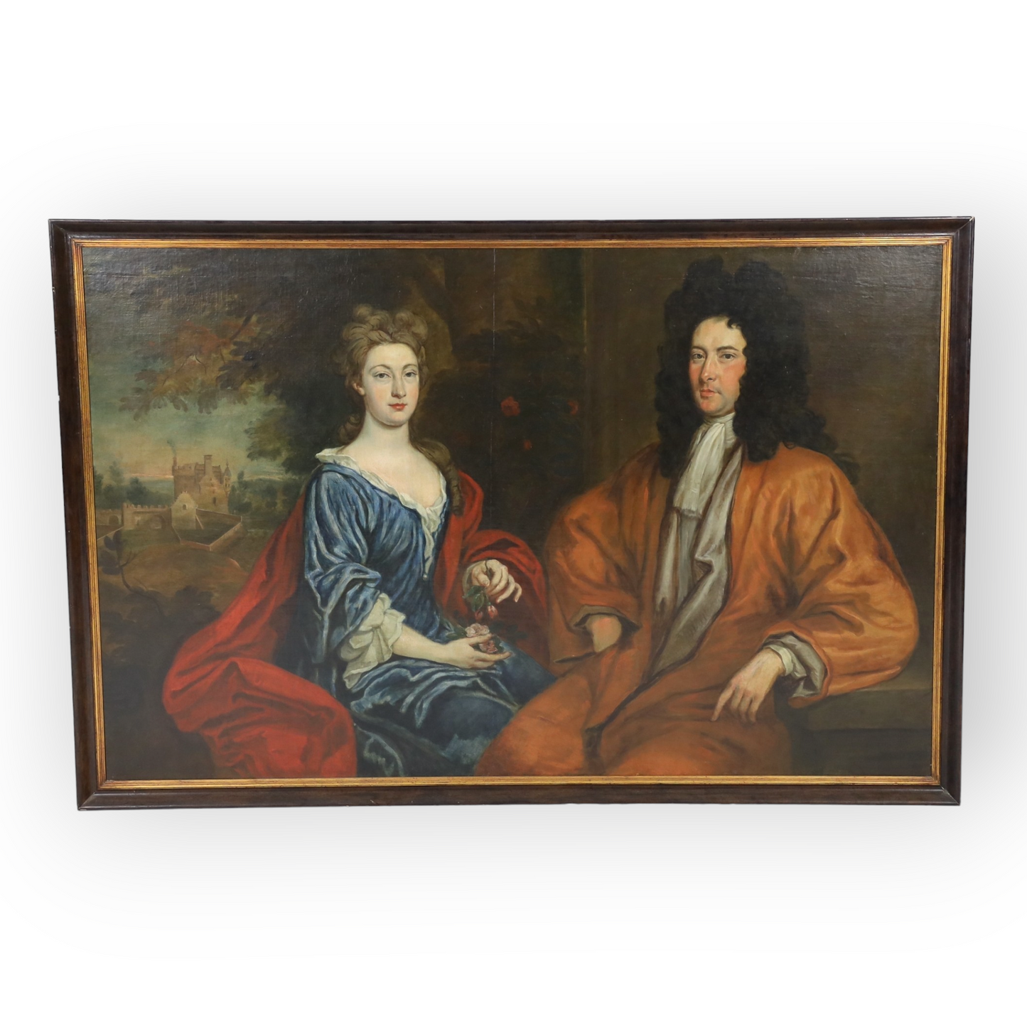 Very Large Late 17th Century Scottish School Antique Oil of a Gentleman & His Wife