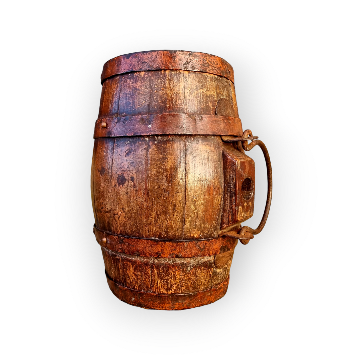 Late 18th Century English Antique Harvest Barrel or Costrel