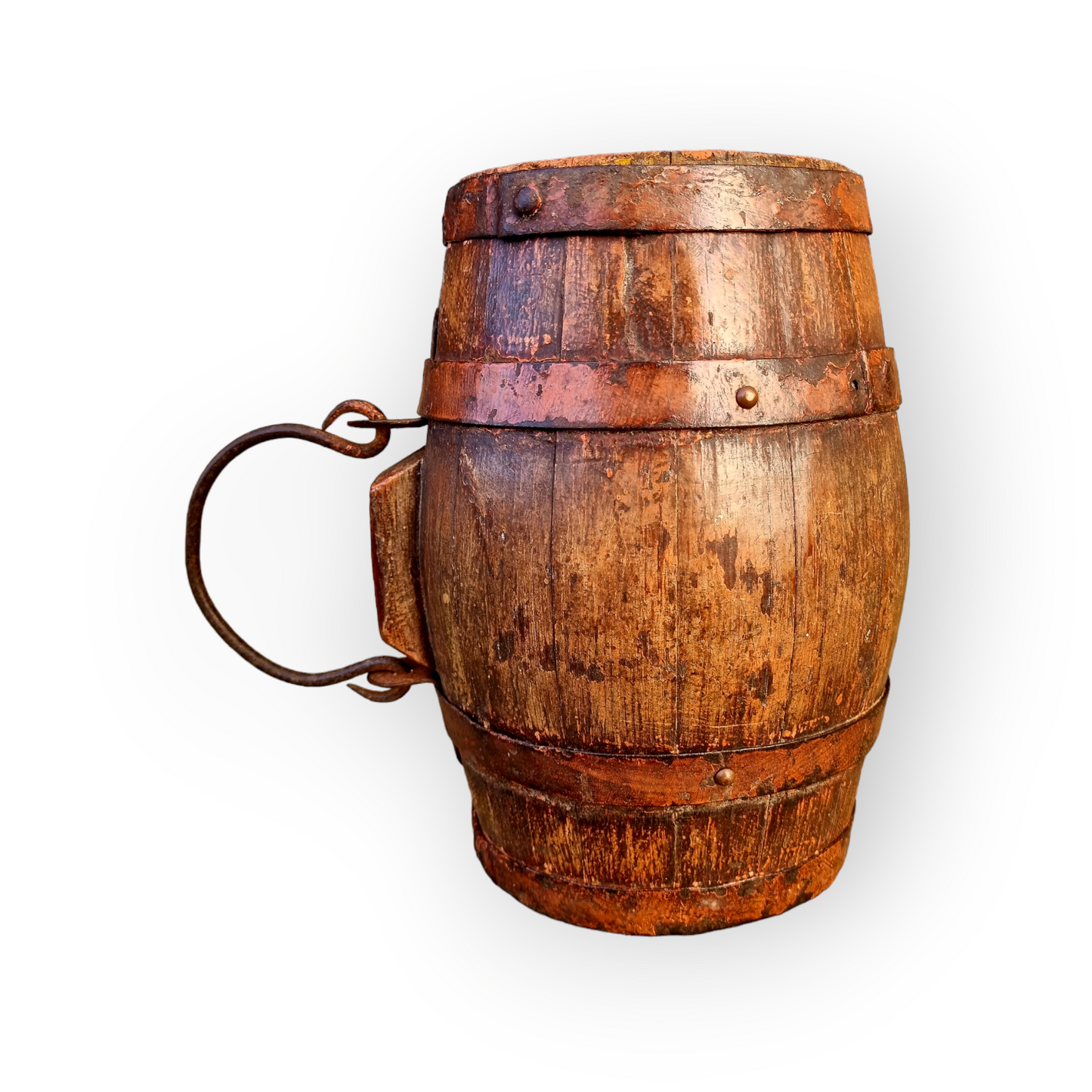 Late 18th Century English Antique Harvest Barrel or Costrel