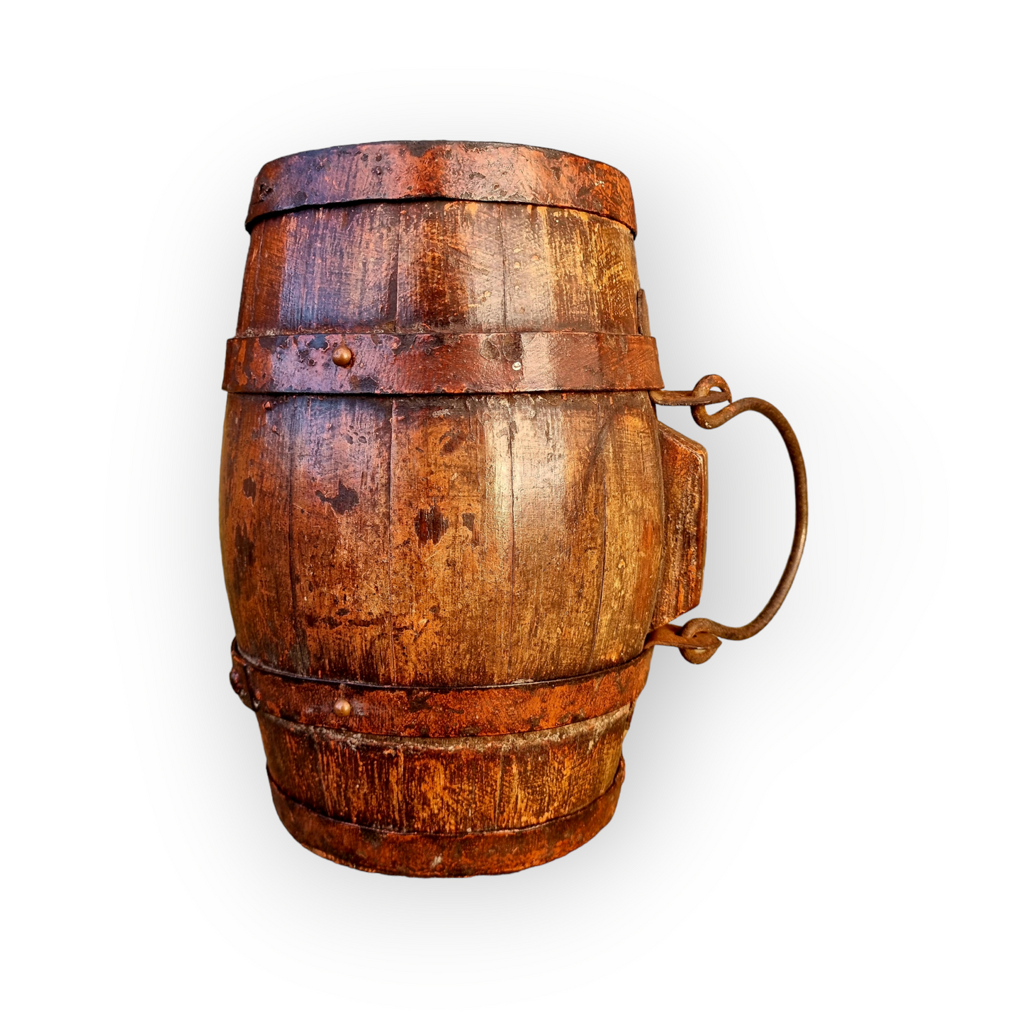 Late 18th Century English Antique Harvest Barrel or Costrel