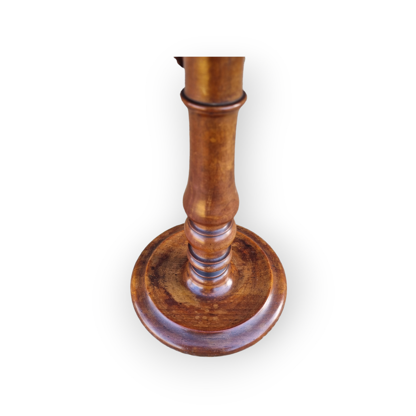 19th Century English Antique Treen Rise-and-Fall Candlestand
