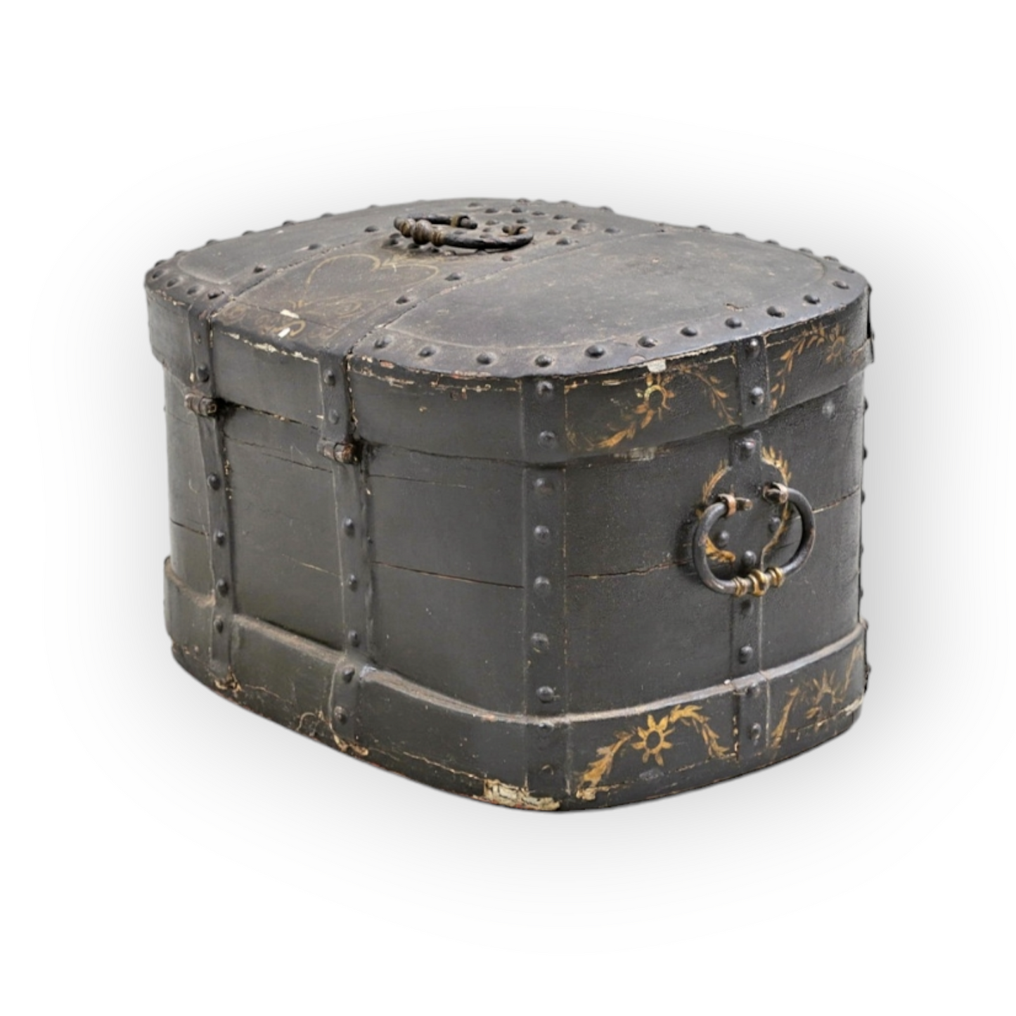 A Very Large Early 17th Century Scandinavian Bentwood Box Dated "1616"