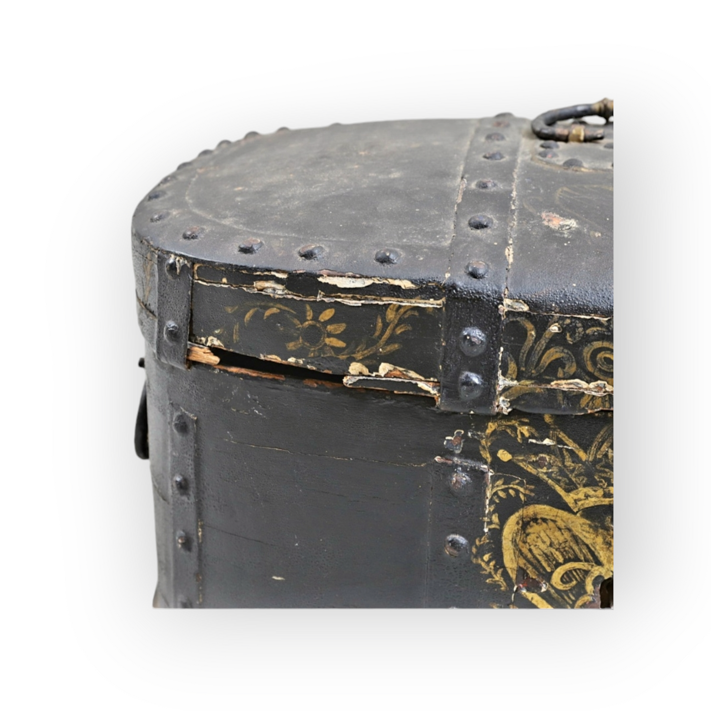 A Very Large Early 17th Century Scandinavian Bentwood Box Dated "1616"