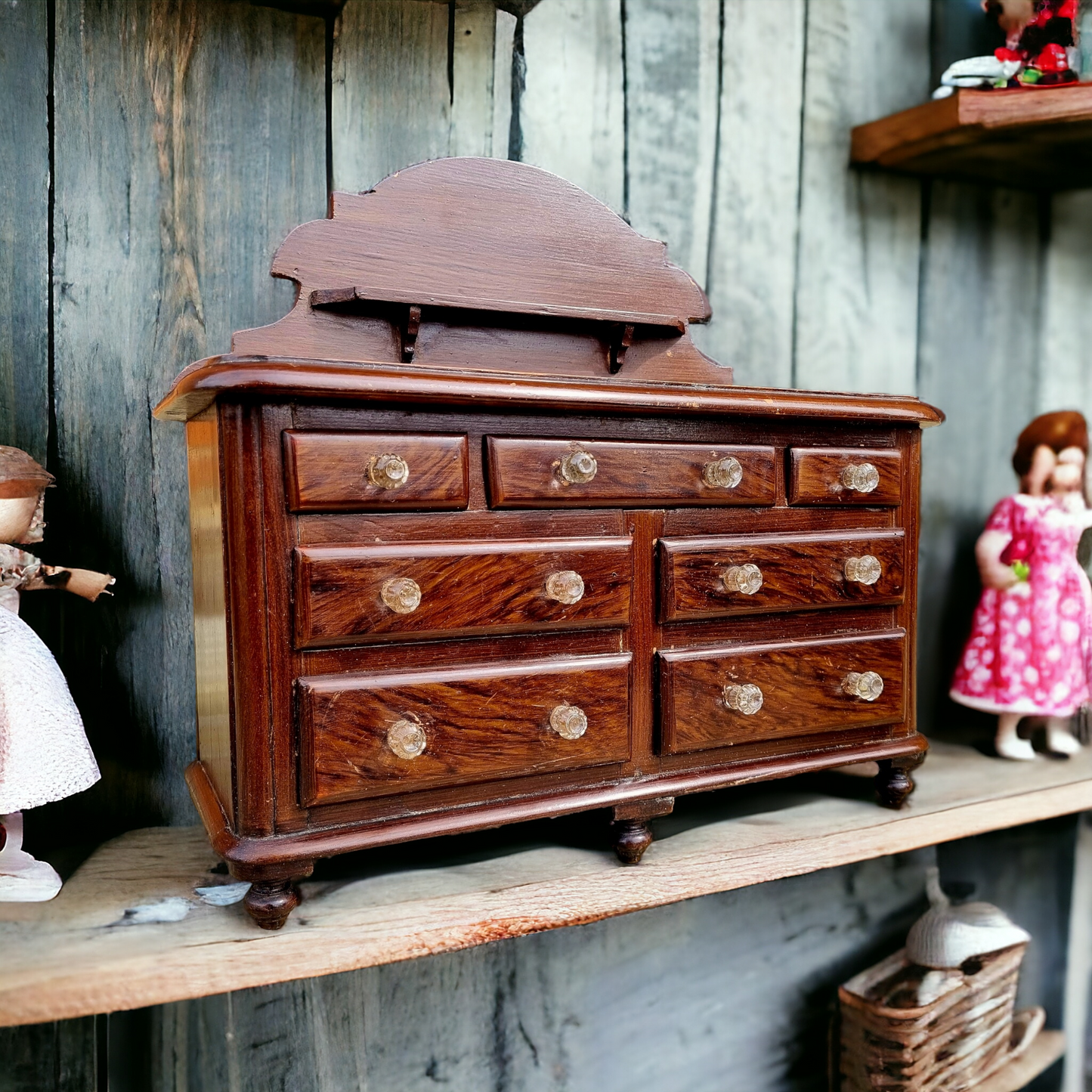 An Apprentice Piece - A 19th Century English Antique Miniature Dresser, Circa 1890