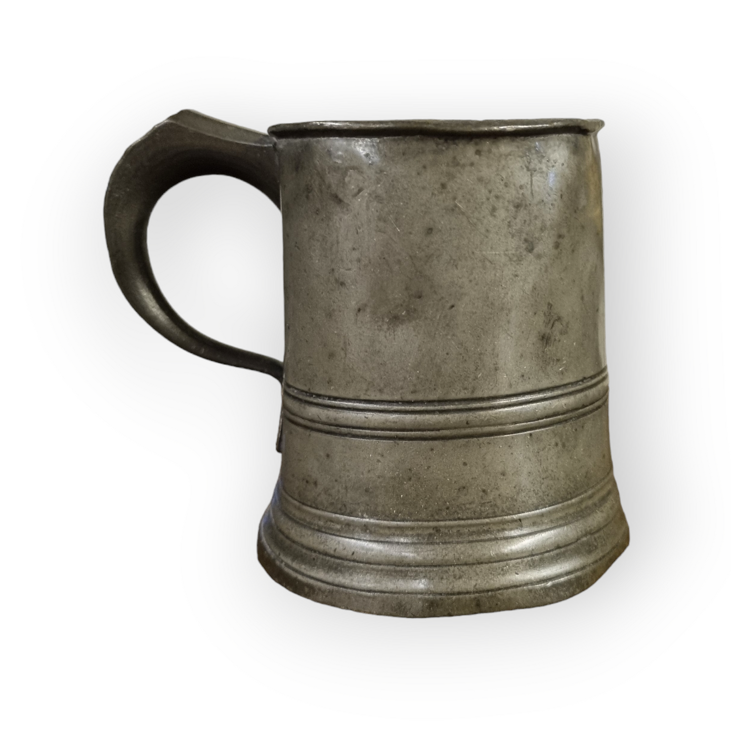 19th Century English Antique Pewter 1/2 Pint Tankard, Stamped "James Yates"