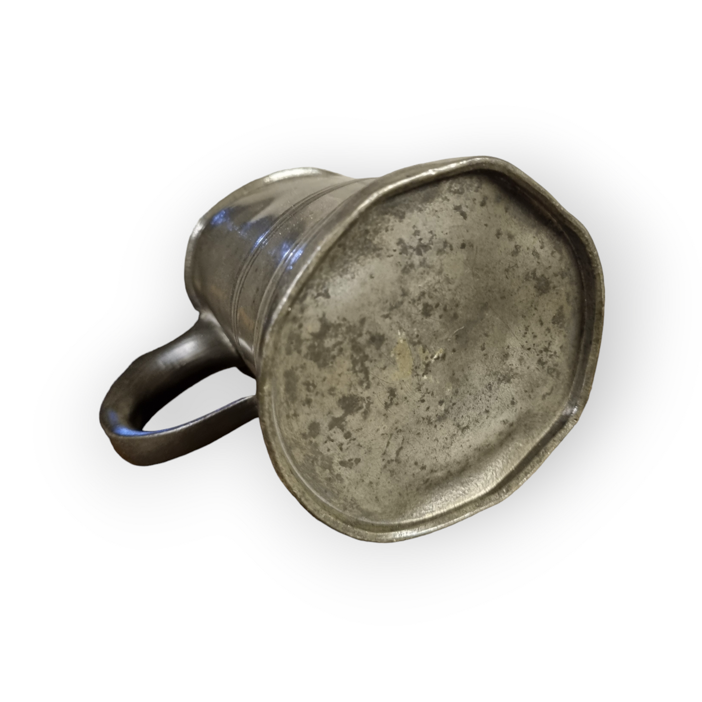 19th Century English Antique Pewter 1/2 Pint Tankard, Stamped "James Yates"
