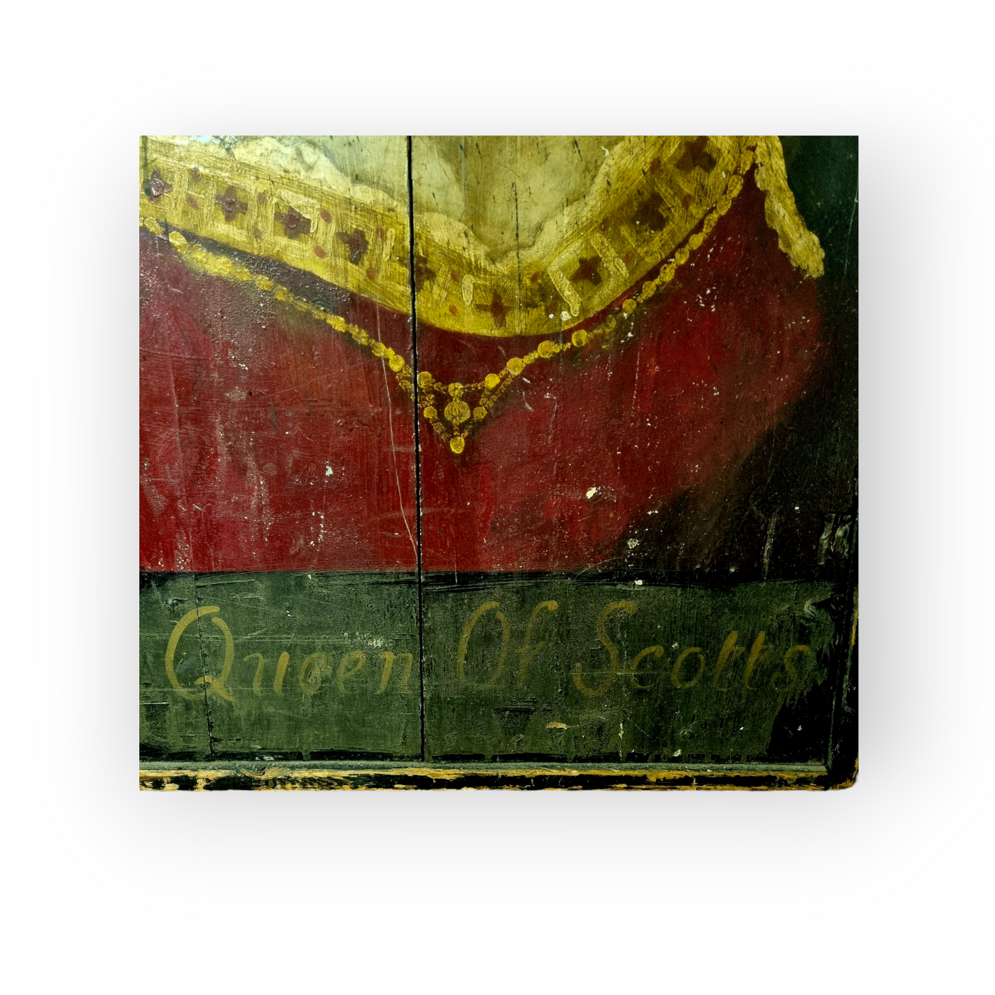Large Late 18th Century Scottish Antique Pub / Tavern Sign "Queen of Scotts"