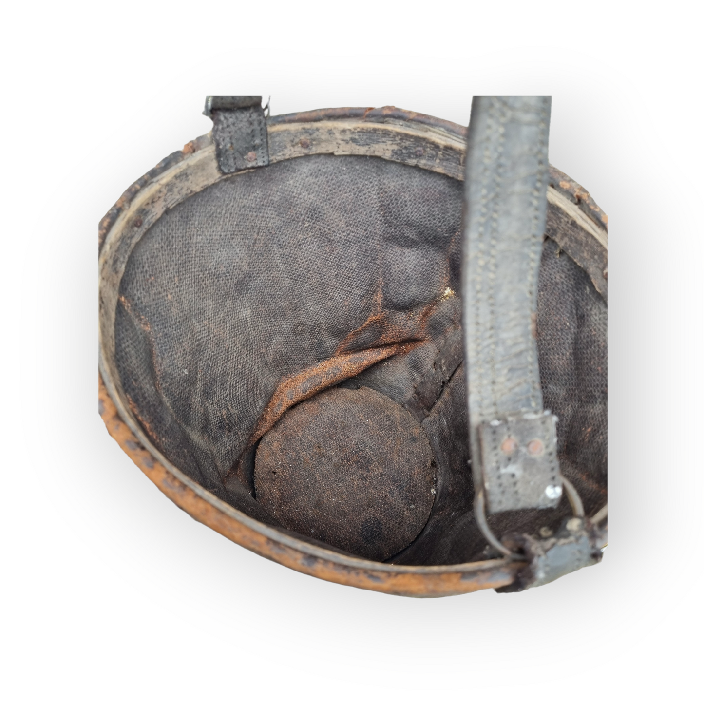 Mid 19th Century English Antique Leather Fire Bucket Bearing the Royal Coat of Arms of Queen Victoria