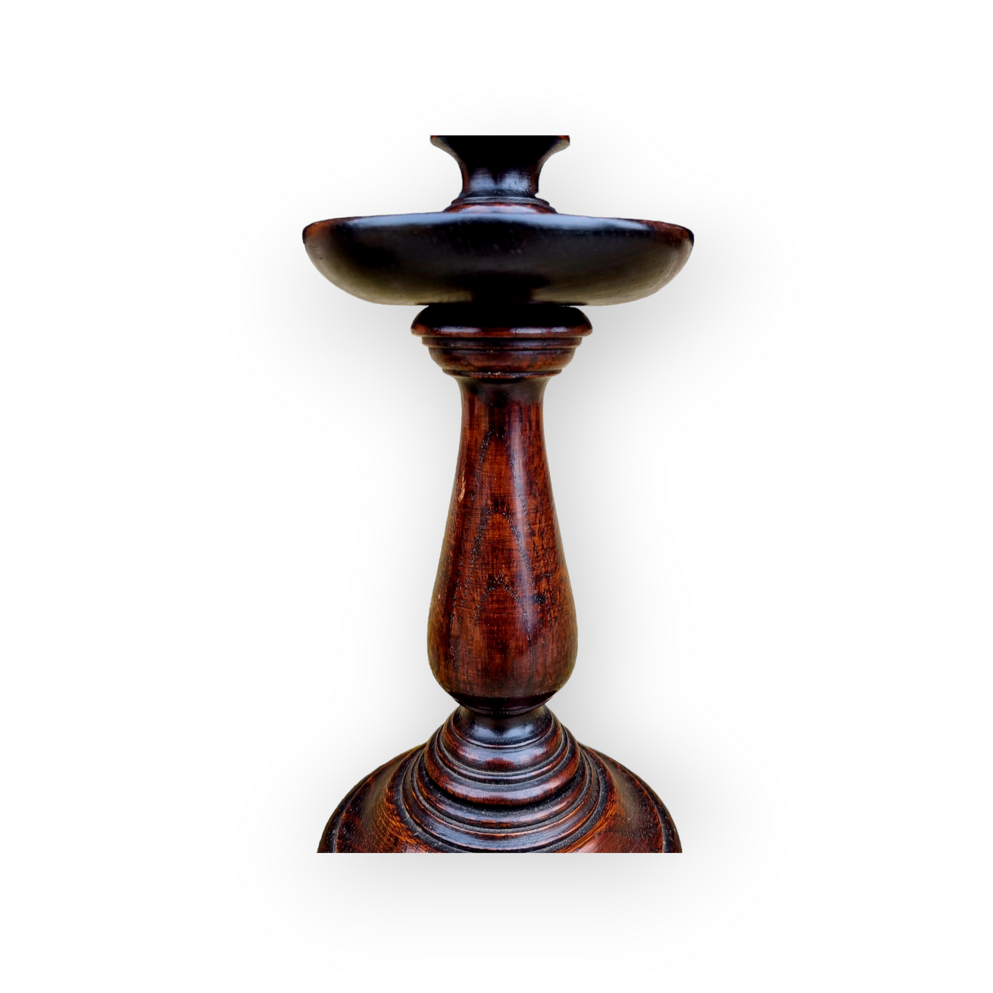 Pair of Late 19th Century English Antique Oak Candlesticks, circa 1890