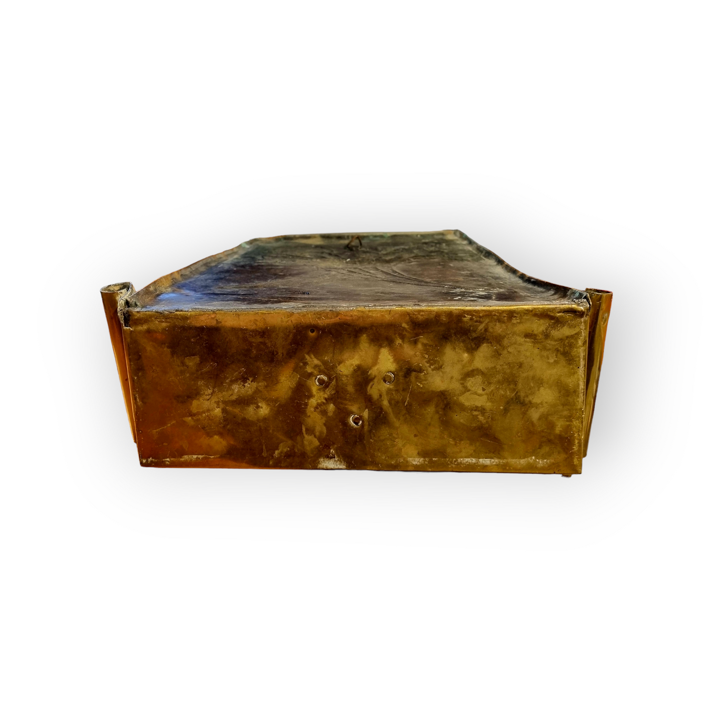 19th Century English Antique Brass Wall Reflector / Wall Sconce With Single Candleholder