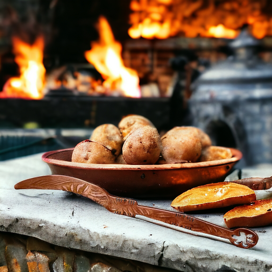 Late 18th Century English Antique Copper Baked Potato / Jacket Potato Rake