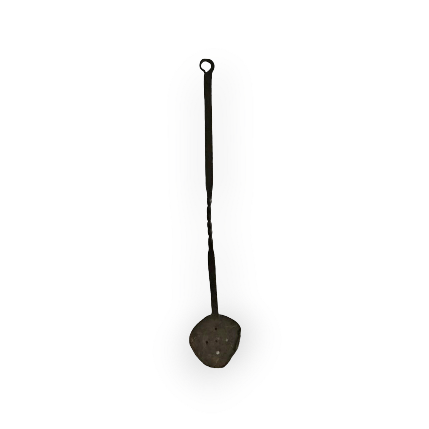 Rare Late 17th Century Decorative Antique Wrought Iron Cooking Utensil Rack with Five Original Cooking Implements