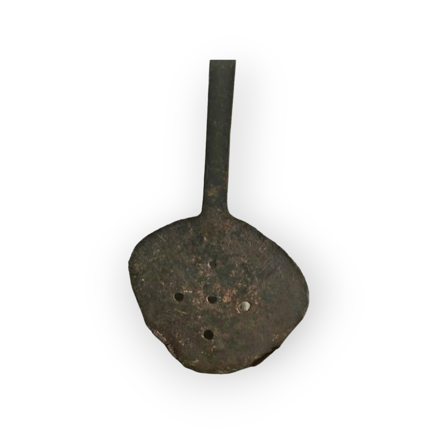 Rare Late 17th Century Decorative Antique Wrought Iron Cooking Utensil Rack with Five Original Cooking Implements