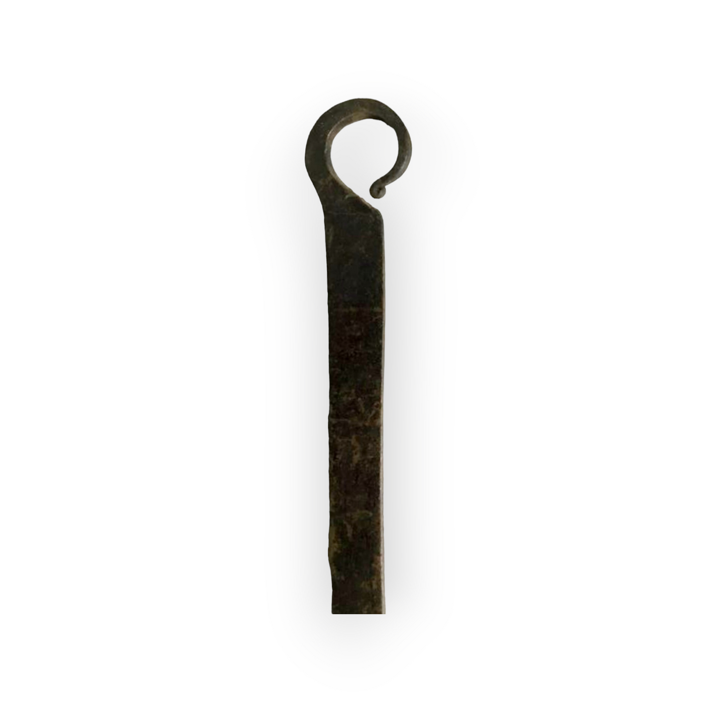 Rare Late 17th Century Decorative Antique Wrought Iron Cooking Utensil Rack with Five Original Cooking Implements