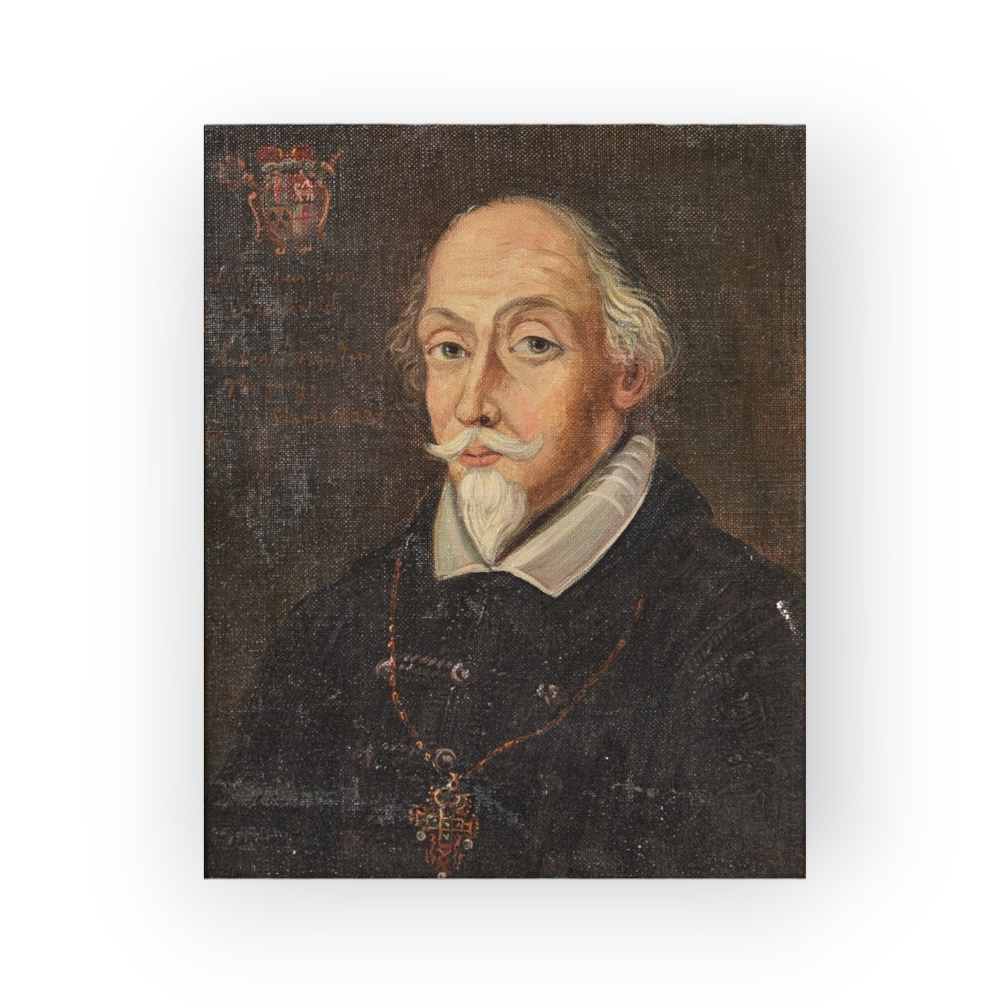 Late 17th Century German School Antique Oil on Canvas Portrait of Prince-Bishop Lothar Johann Reinhard von Metternich (1551 – 17 September 1623)