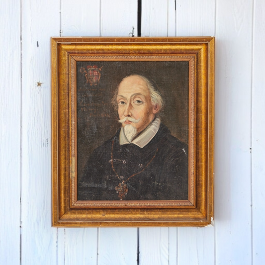 Late 17th Century German School Antique Oil on Canvas Portrait of Prince-Bishop Lothar Johann Reinhard von Metternich (1551 – 17 September 1623)