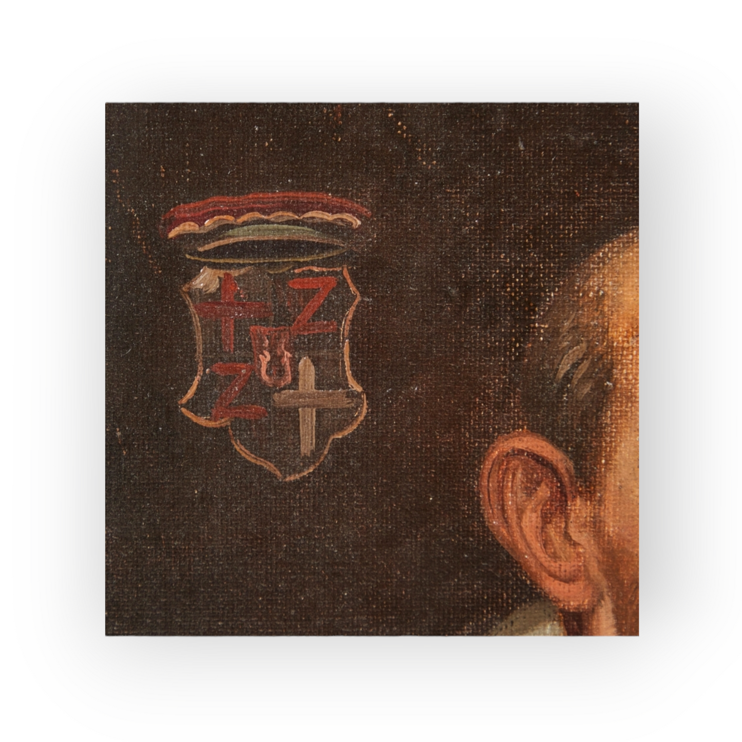 Late 17th Century German School Antique Oil on Canvas Portrait of Prince-Bishop Philipp Christoph von Sötern (1567-1652)
