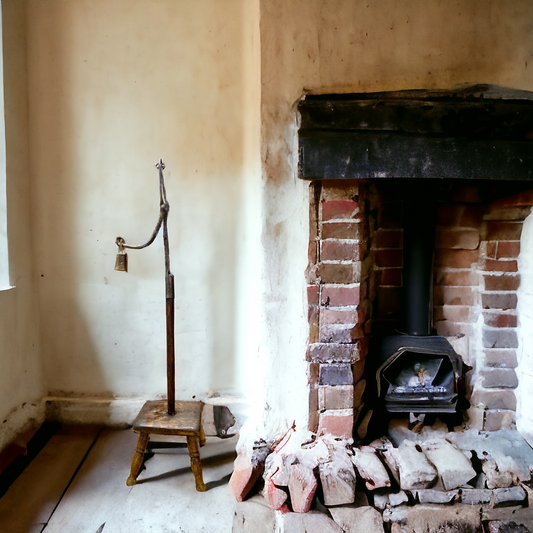 Late 18th Century & Later Antique Corner Standard Rushlight
