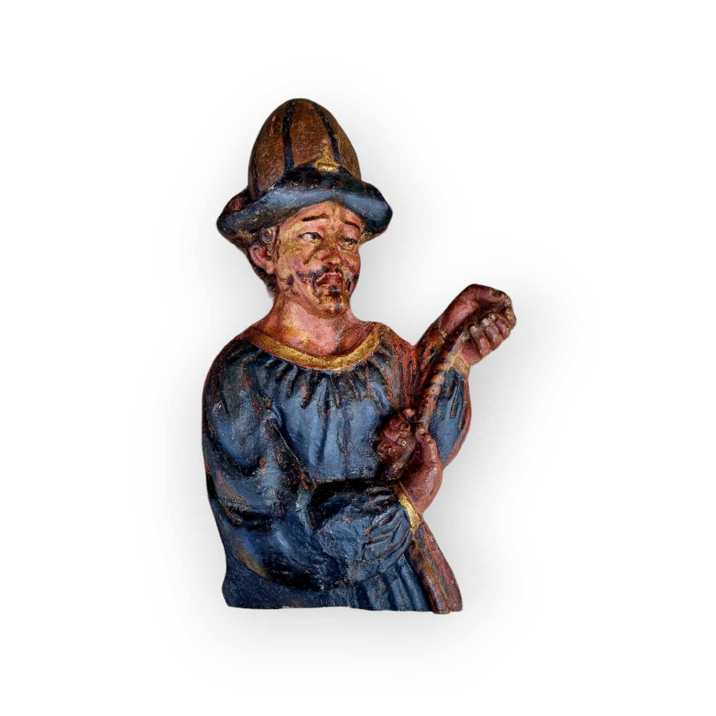 A Pair of Large 17th Century Antique Carved Limewood Sculptures