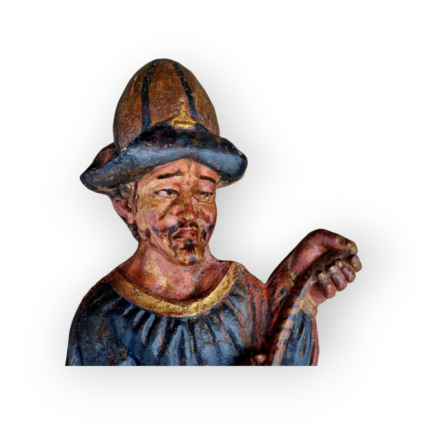 A Pair of Large 17th Century Antique Carved Limewood Sculptures