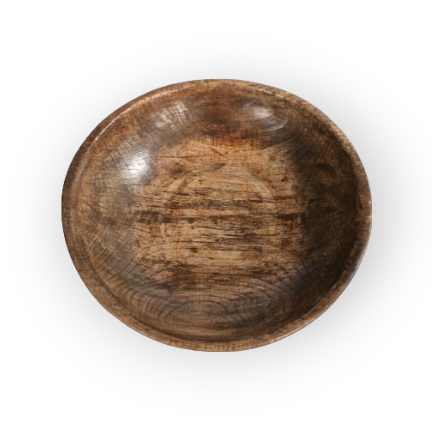 18th Century English Antique Elm Diary Bowl