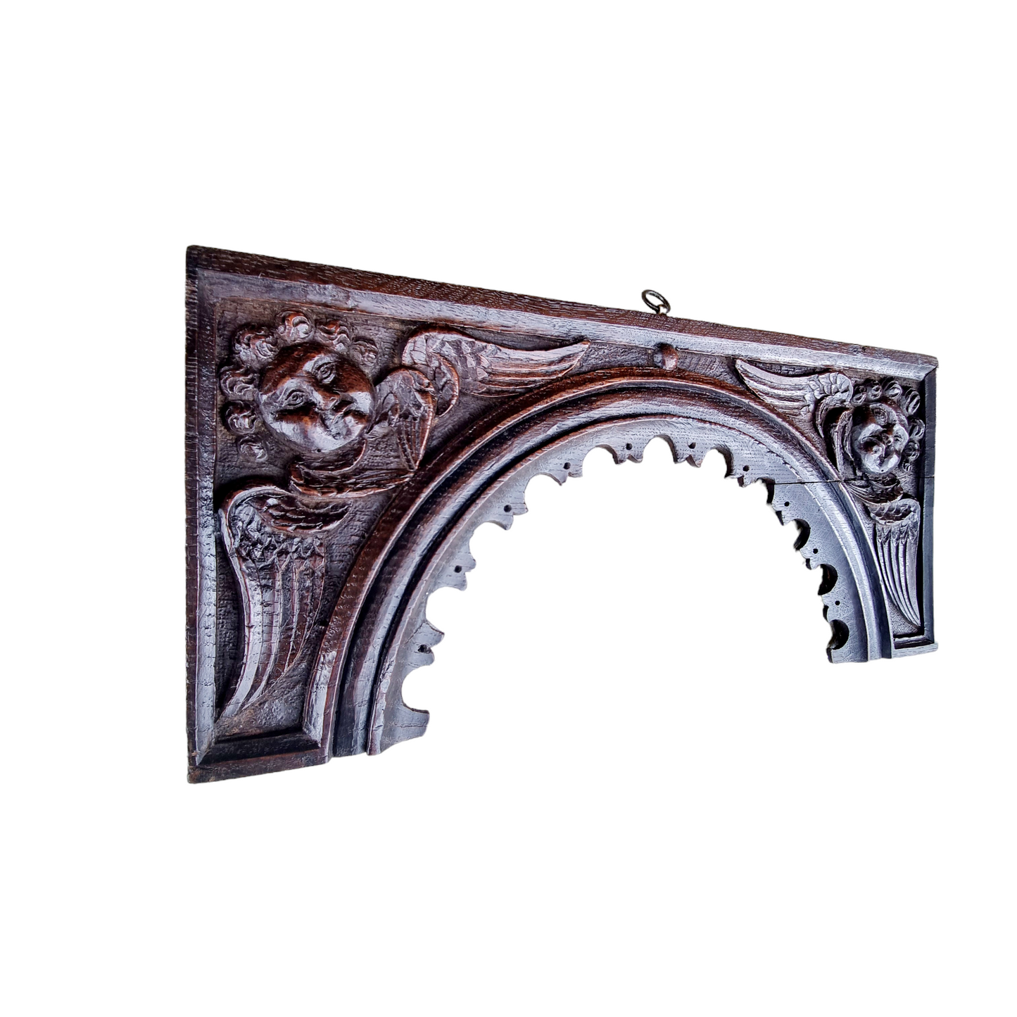 16th Century English Antique Carved Oak Arcaded Panel