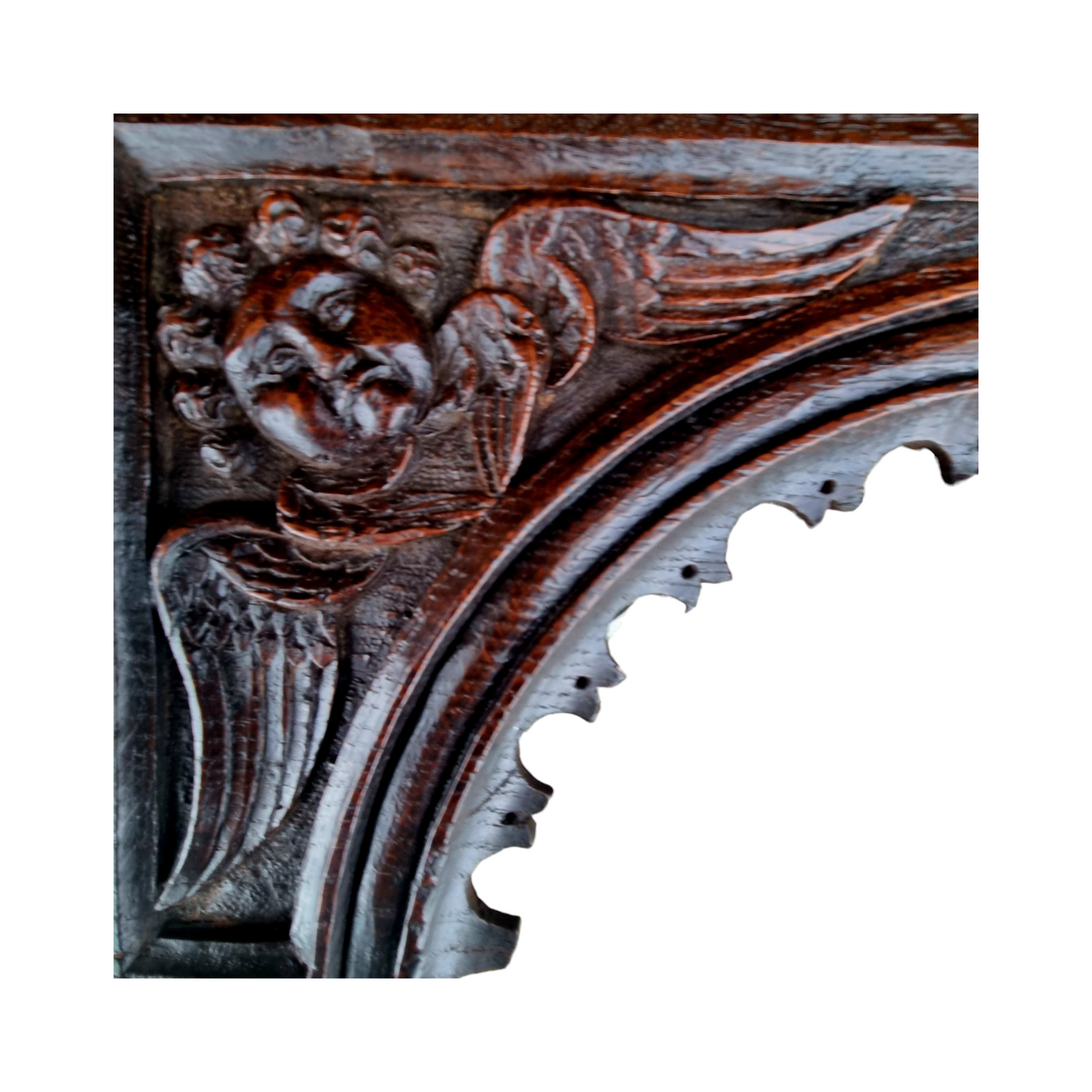 16th Century English Antique Carved Oak Arcaded Panel