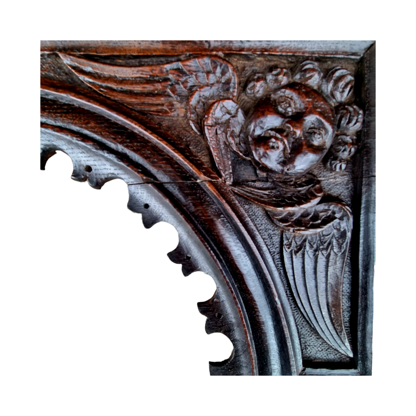16th Century English Antique Carved Oak Arcaded Panel