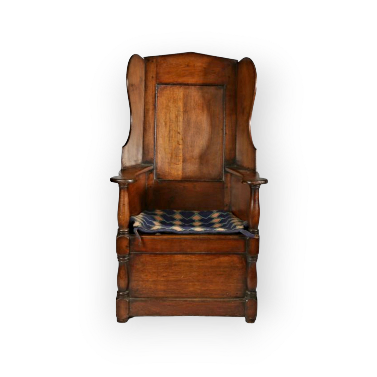 Late 18th Century English Antique Oak Lambing Chair