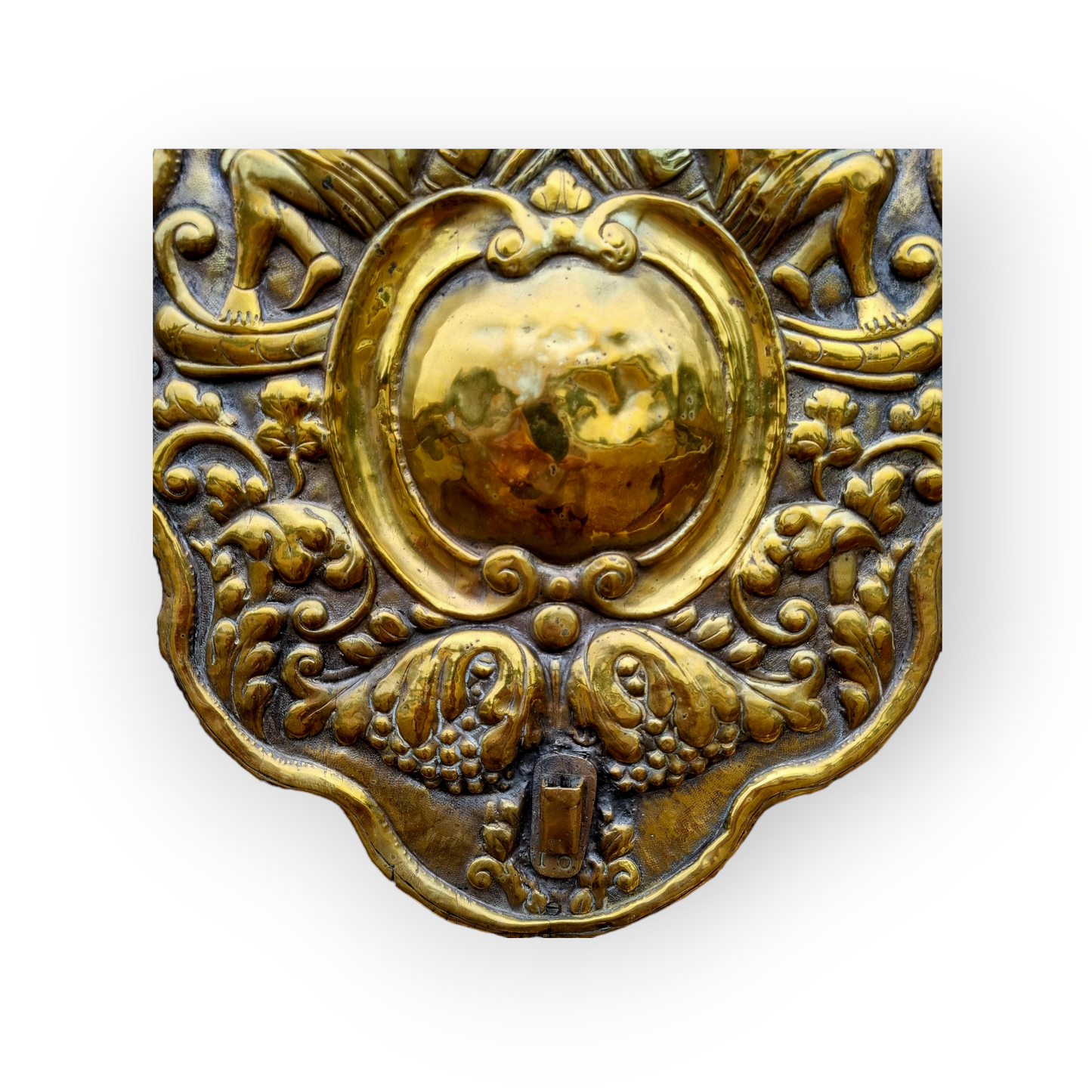 Early 18th Century Antique Brass Wall Reflector / Wall Sconce