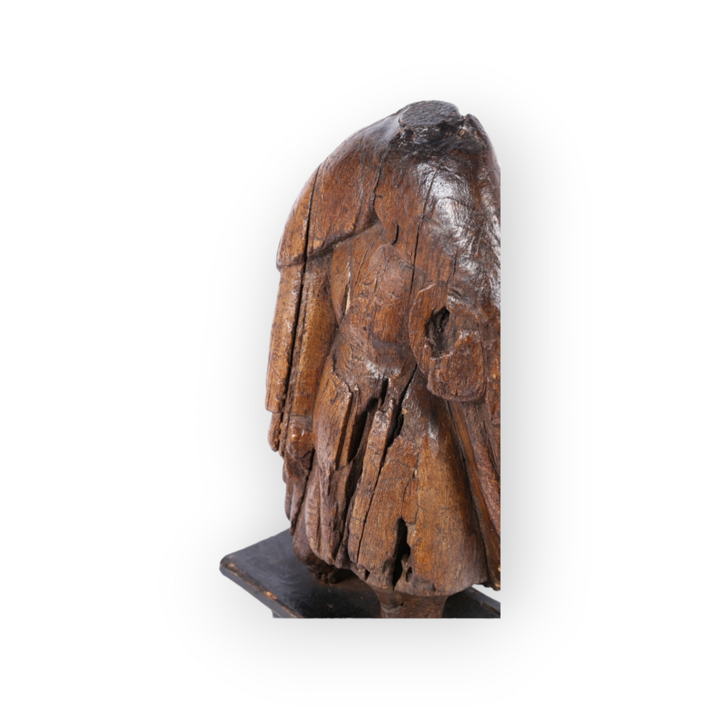 Late 15th-Century Antique Carved Limewood Sculptural Fragment, Representing Saint Roch
